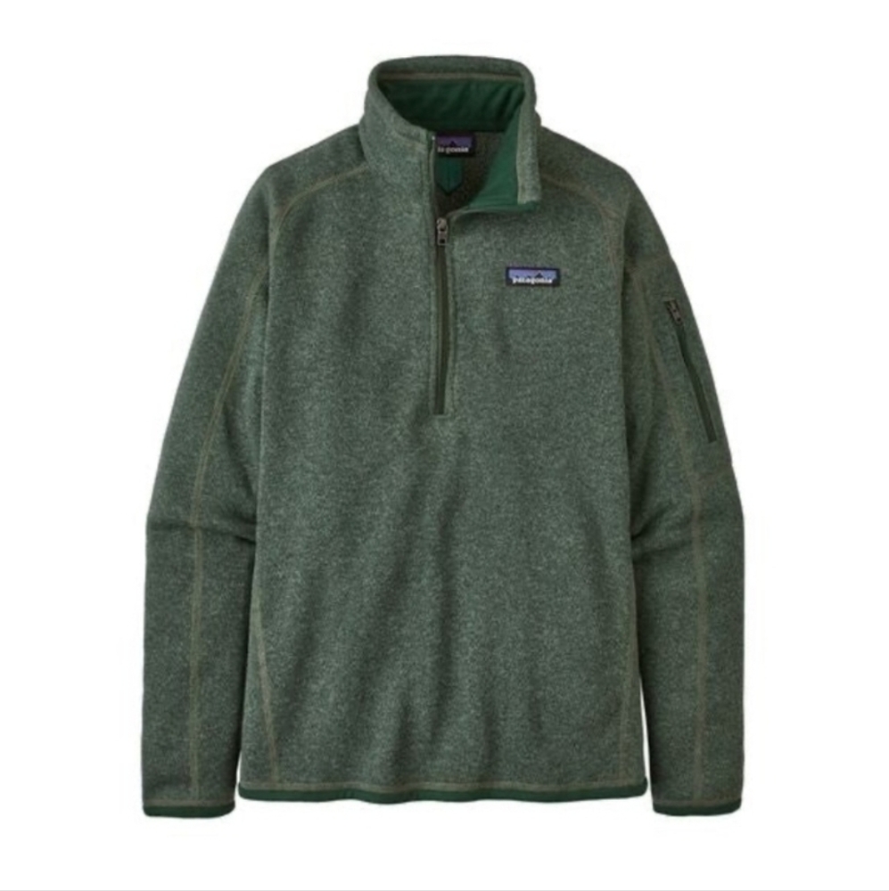Patagonia Women's Better Sweater 1/4-Zip Fleece Light Green Sz S